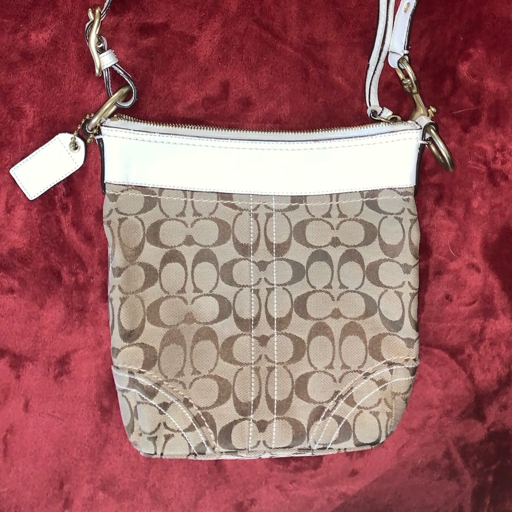 white coach bag